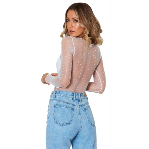White Decadent Lace Bodysuit