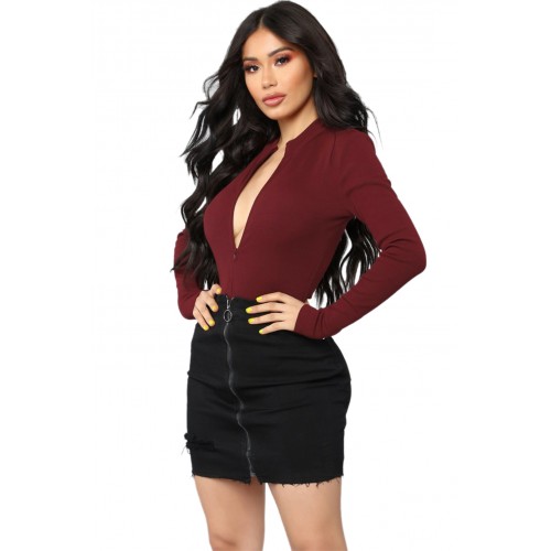 Red Grind Time Beyond Long Sleeve Bodysuit