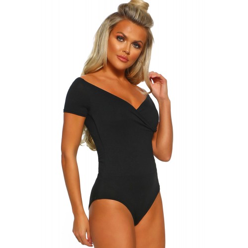 Black Wild Love Bardot Bodysuit Black Wild Love Bardot Bodysuit
