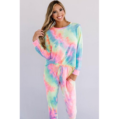 Pink Snuggle Down Tie Dye Lounge Set Pink Snuggle Down Tie Dye Lounge Set