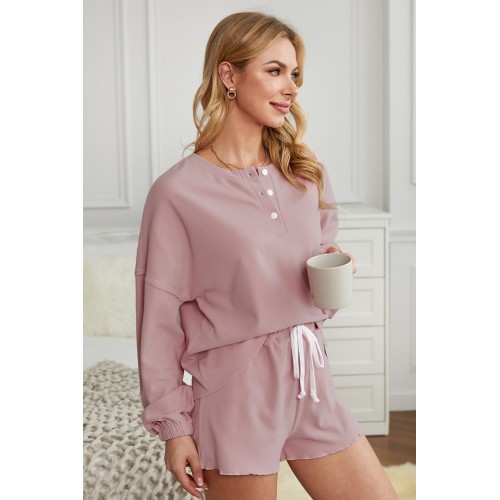 Pink Cotton Blend Slouchy Set Pink Cotton Blend Slouchy Set